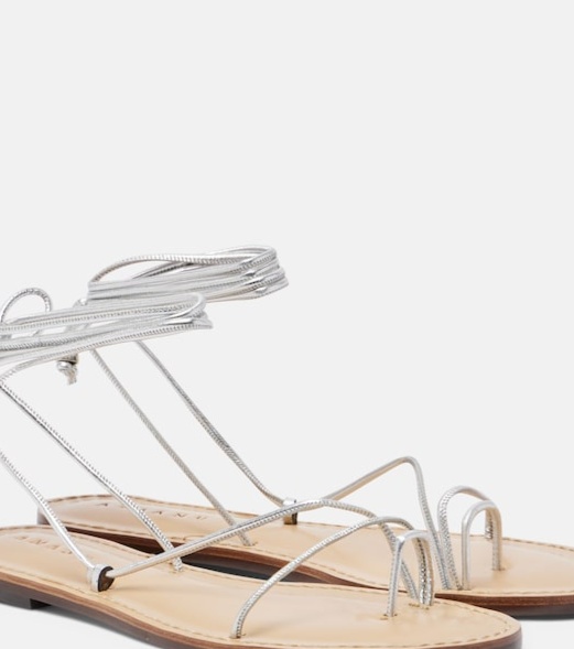 Karima metallic leather sandals