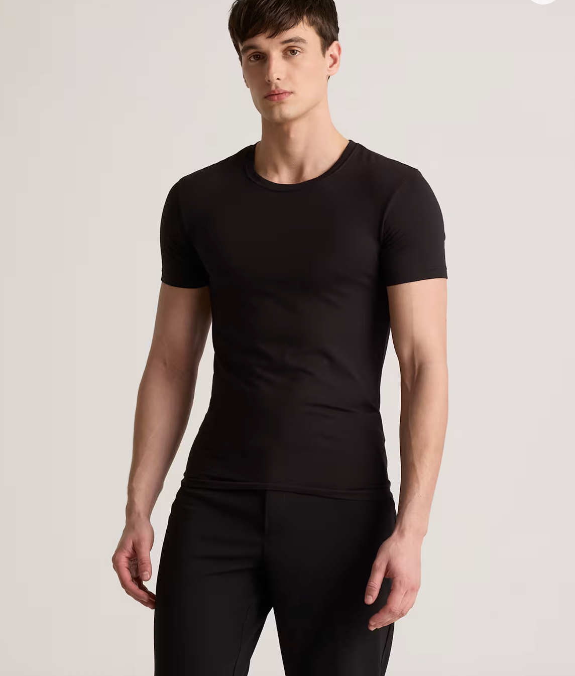Soft Stretch Crewneck Undershirt (3-Pack) in Classic White