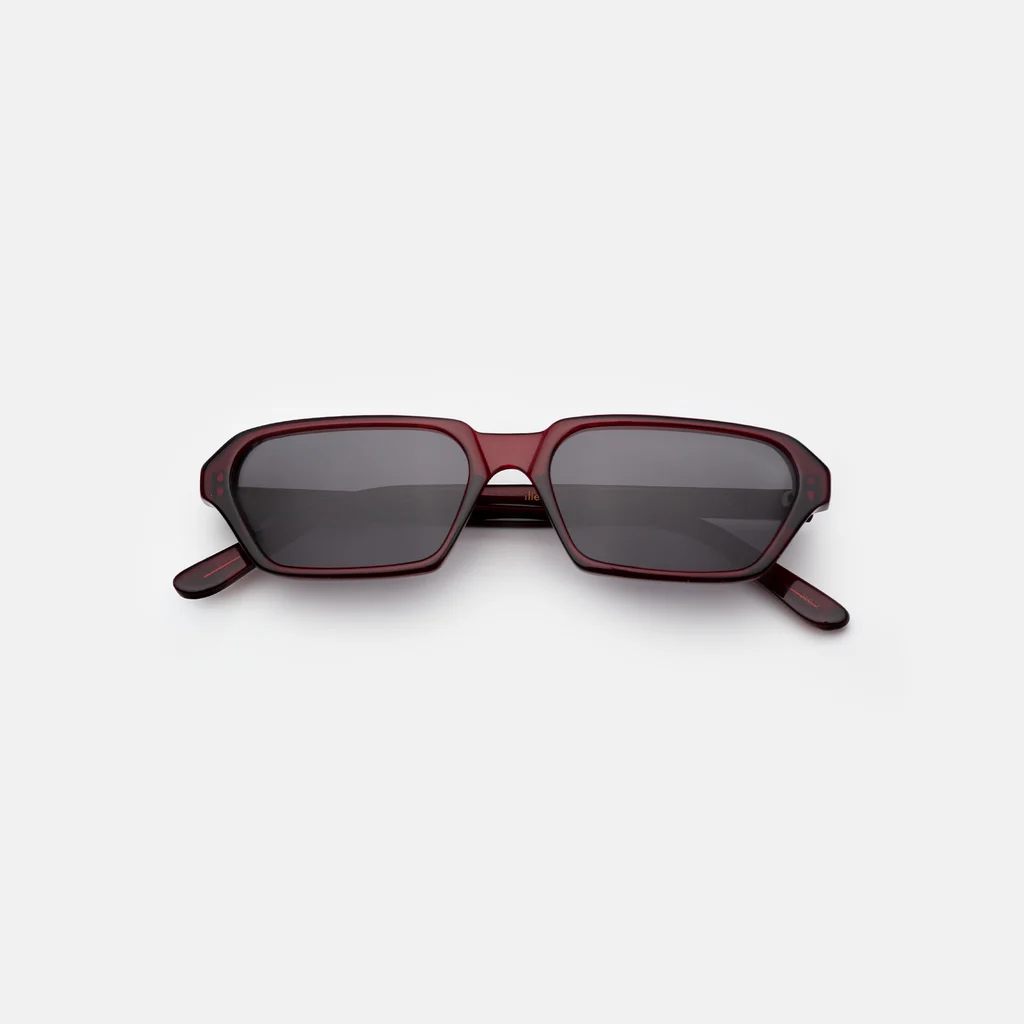 Baxter II Sunglasses, Burgundy / Grey