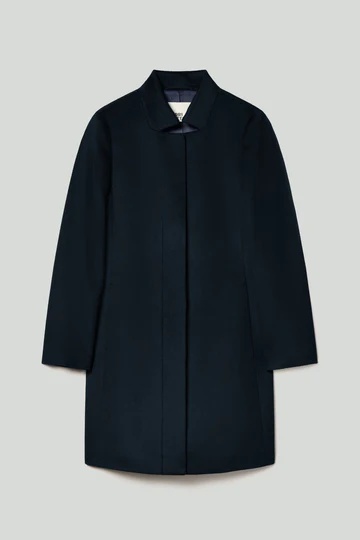 Romney Wool Coat - Navy