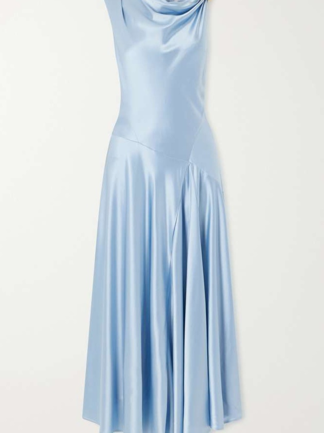 Siren embellished satin maxi dress