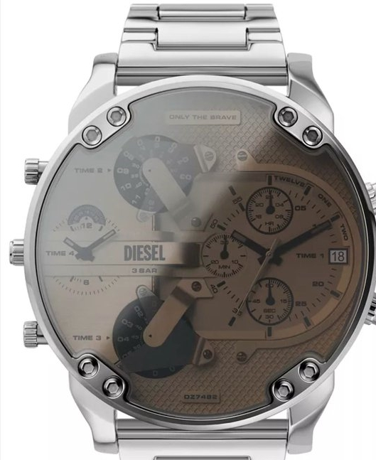 Men's Mr. Daddy 2.0 Chronograph Silver-Tone Stainless Steel Watch 57mm