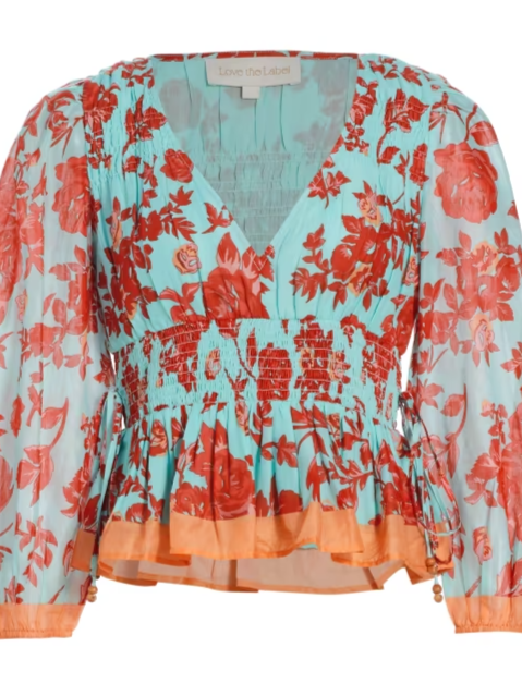 Elle Floral Peplum Blouse
