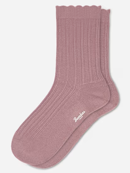 Scallop Half Calf Socks