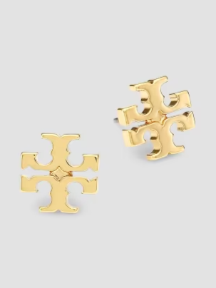 T-Logo Goldtone Stud Earrings