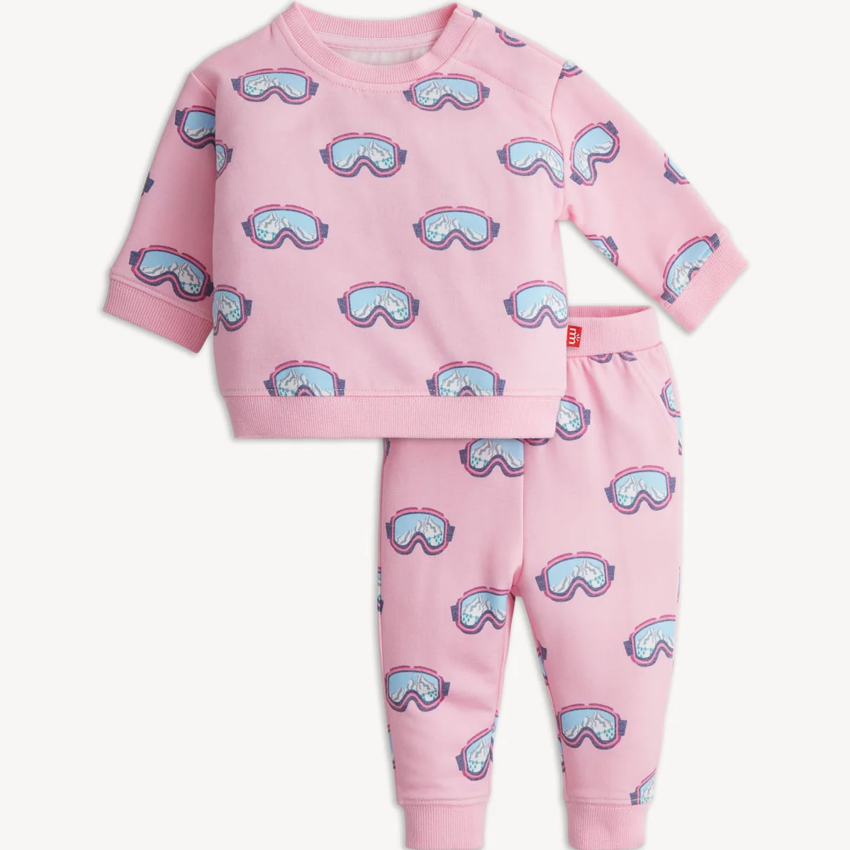 Pink Powder Playtime Fleece Magnetic Top & Jogger Set