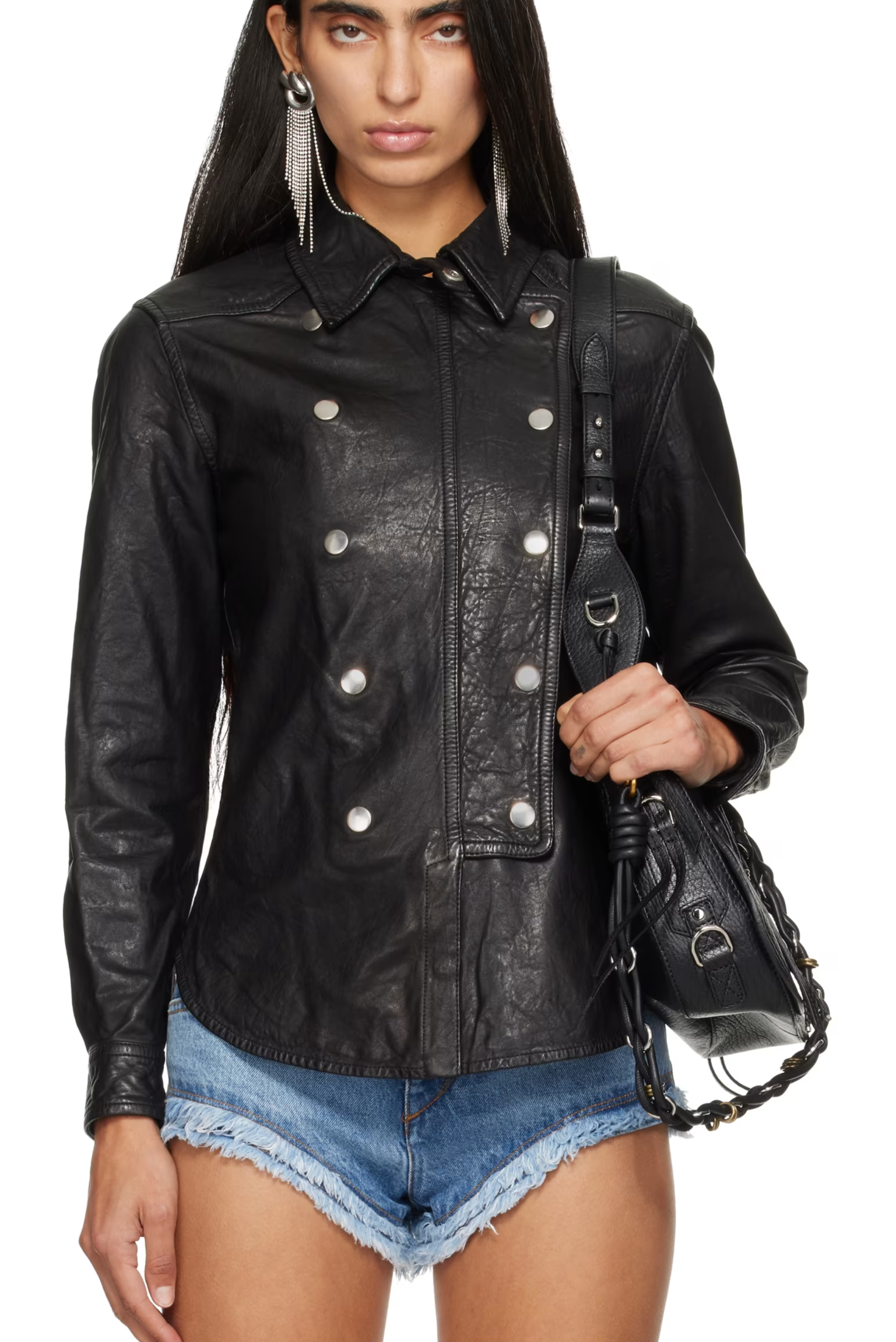 Isabel Marant Black Valdy Leather Jacket