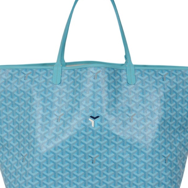 Goyard St Louis GM Tote Bag Turquoise Blue Limited Edition Shoulder Travel The