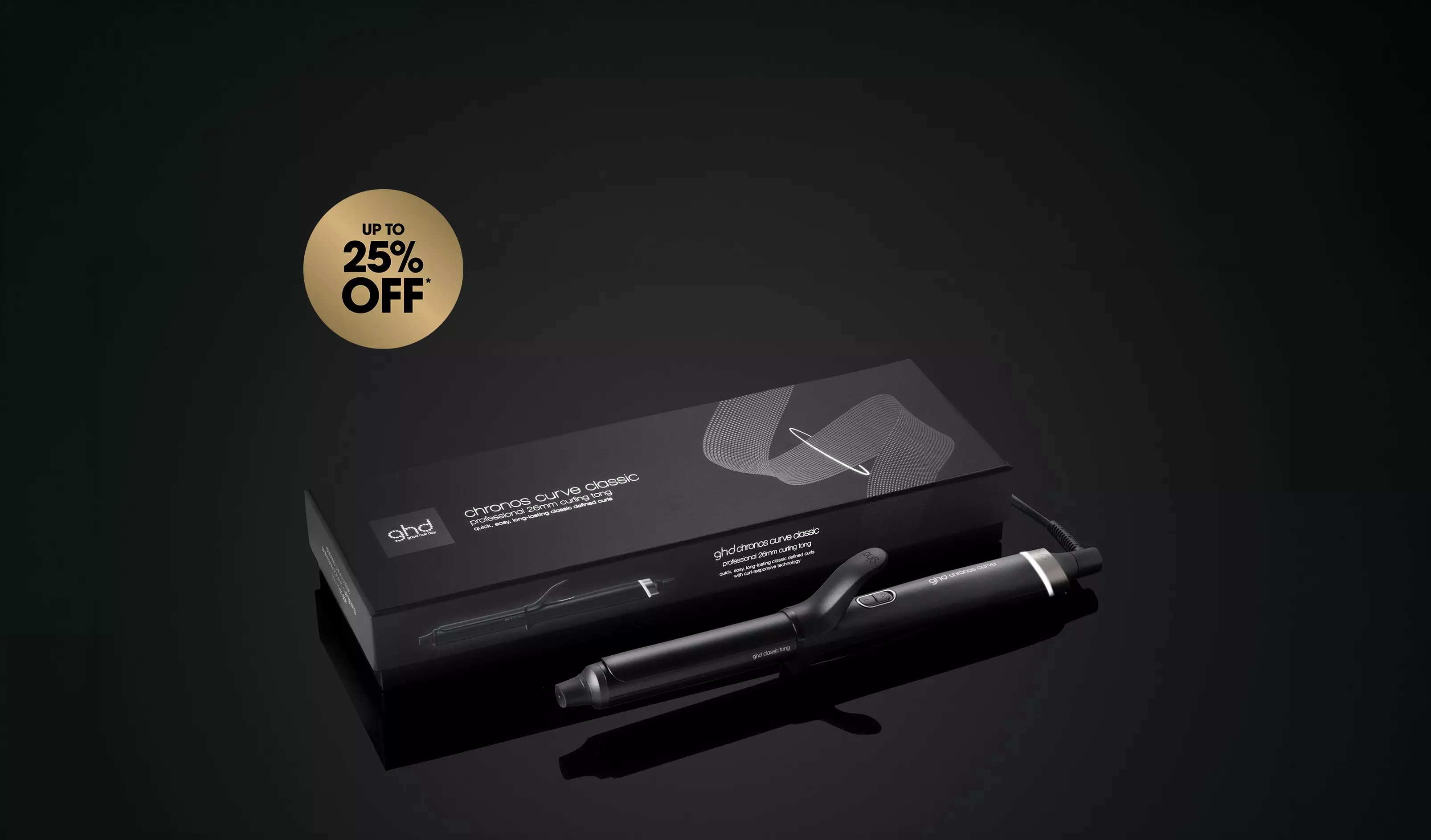 GHD CHRONOS CURVE CLASSIC CURLING IRON (1" BARREL) FOR DEFINED WAVES