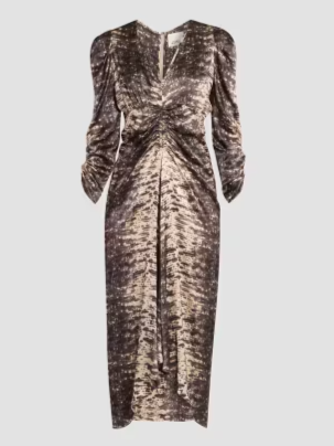Albini Printed Silk Midi Dress