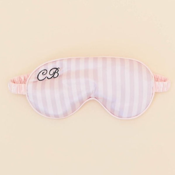 ABBODE Classic Monogram Satin Eye Mask