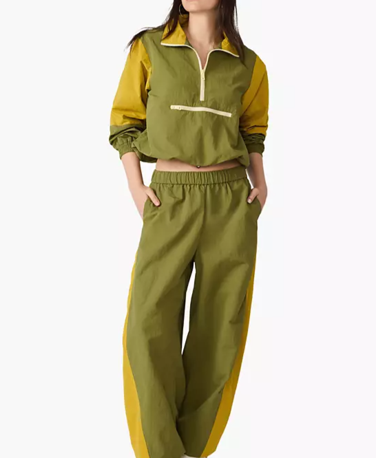 Women's Khoda Zip-Front Jacket and Mid-Rise Barrel Track Pants