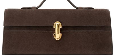 SAVETTE Symmetry slim suede clutch bag
