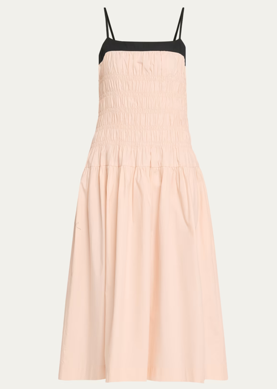 Rossella Smocked Cotton Midi Dress