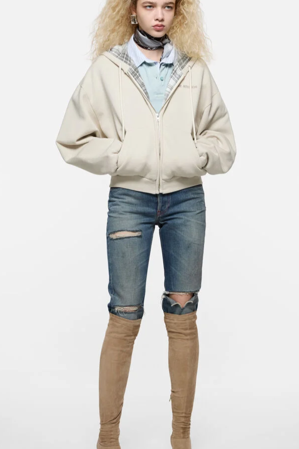 ACNE STUDIOS Fleece hoodie with logo