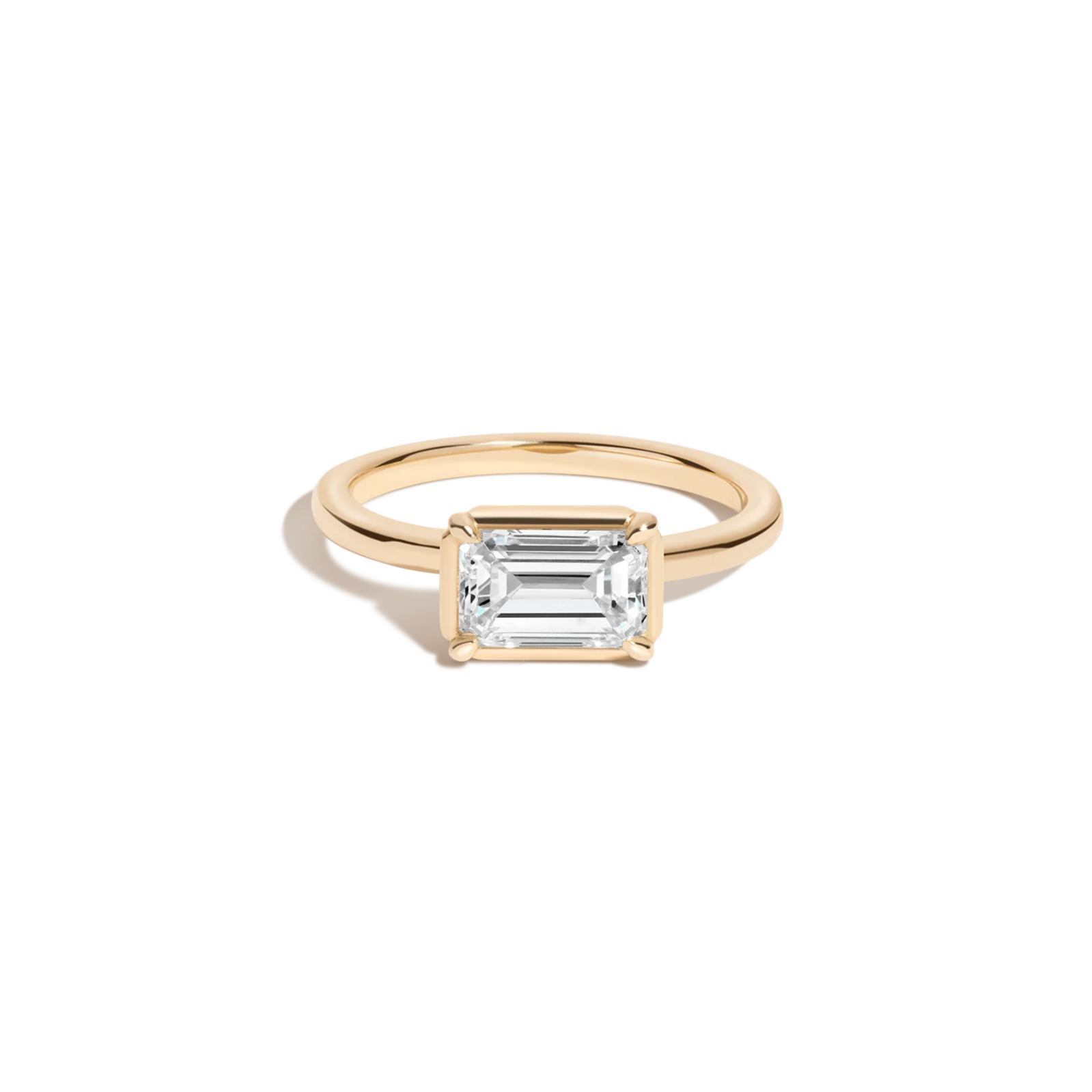 1ct Emerald Lab Grown Diamond Georgian Ring