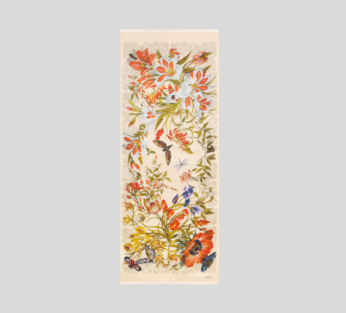 Etro SILK SCARF WITH FLORA AND FAUNA MOTIF