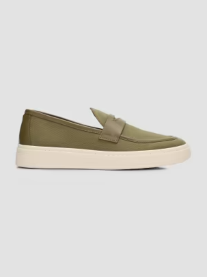 Apron Toe Canvas Penny Loafers