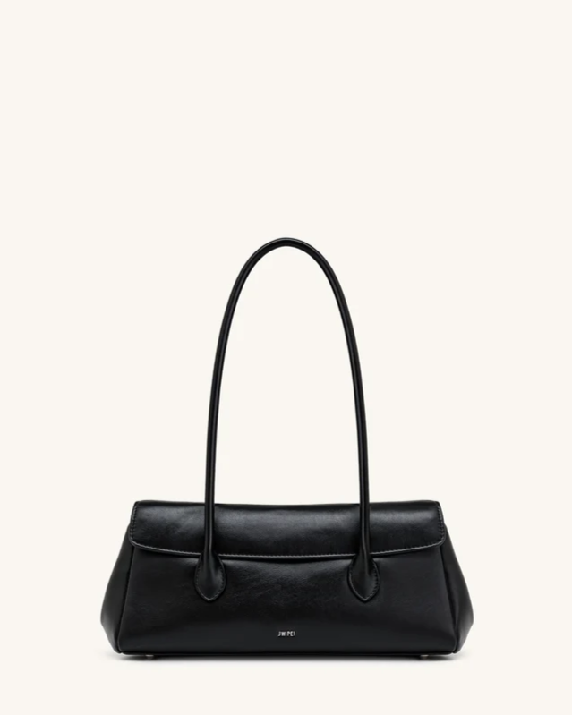 Solenne East-West Shoulder Bag - Black