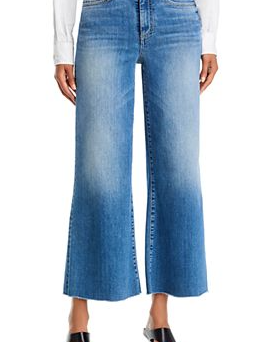 Galway Cotton Blend Wide Leg Jeans in Medium Wash Blue