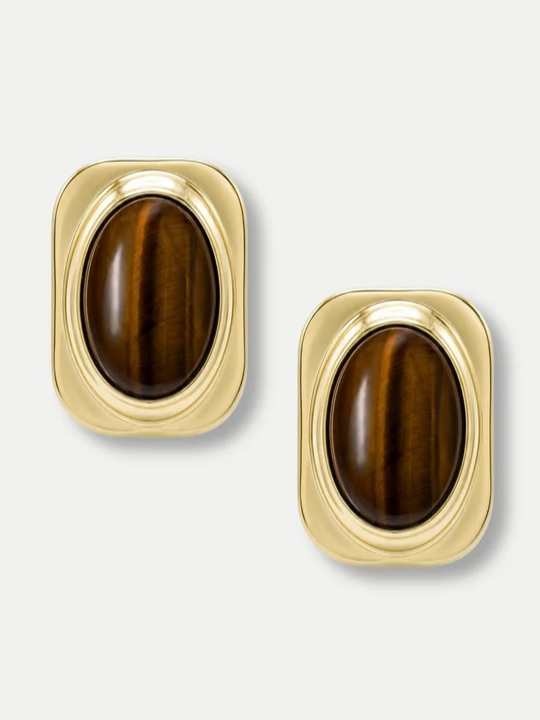 Tiger’s Eye Post Earring