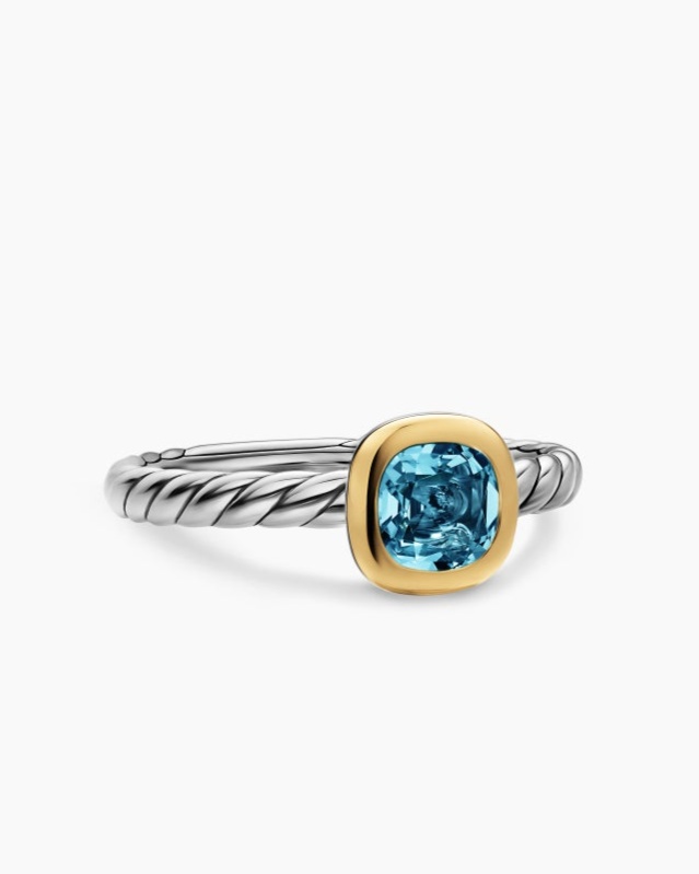 Dy Mercer Color Cable Ring In Sterling Silver With 14k Yellow Gold 5.5mm