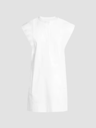 Cotton Sateen Shift Minidress