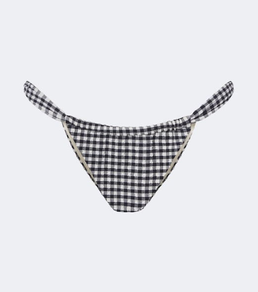 Sandra polka-dot seersucker bikini bottoms