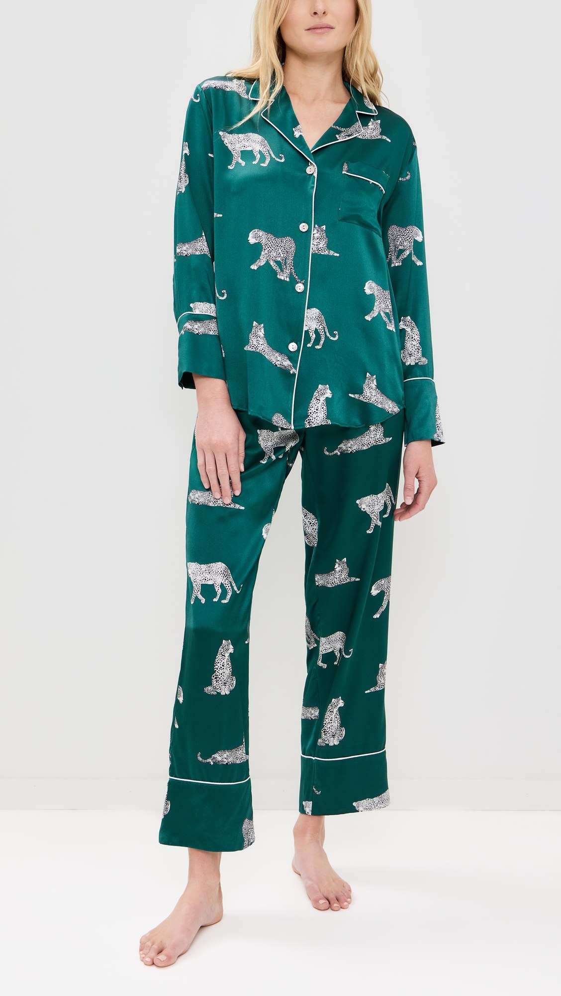 Mulberry Silk Panthre de Luxe Pajama Set