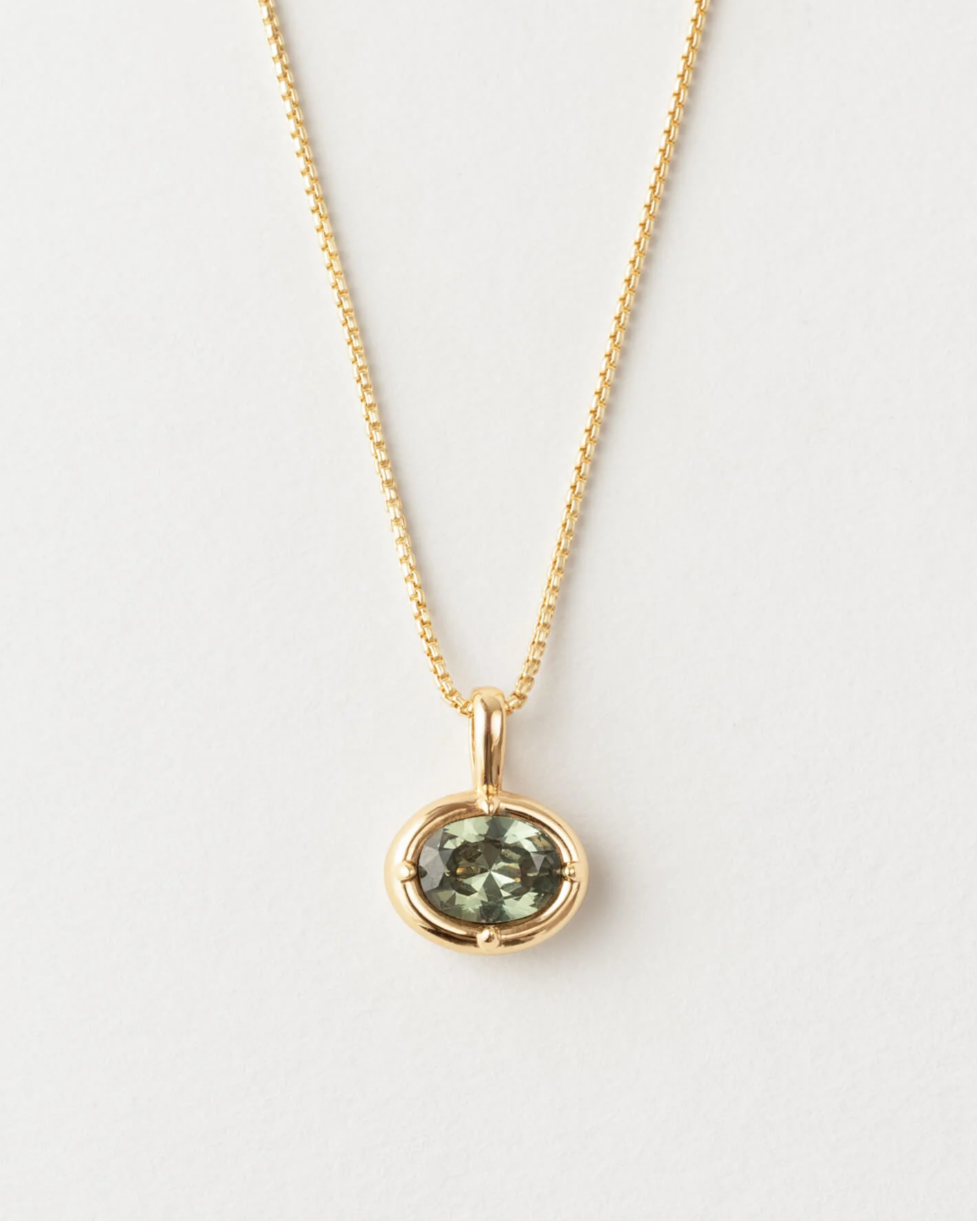 Medallion Moss Spinel Necklace