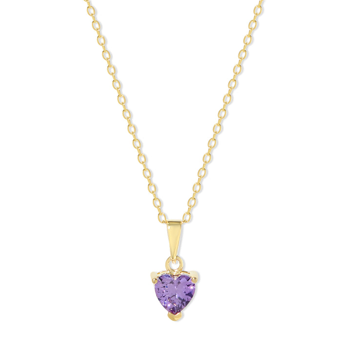 Custom Heart Drop Birthstone Necklace