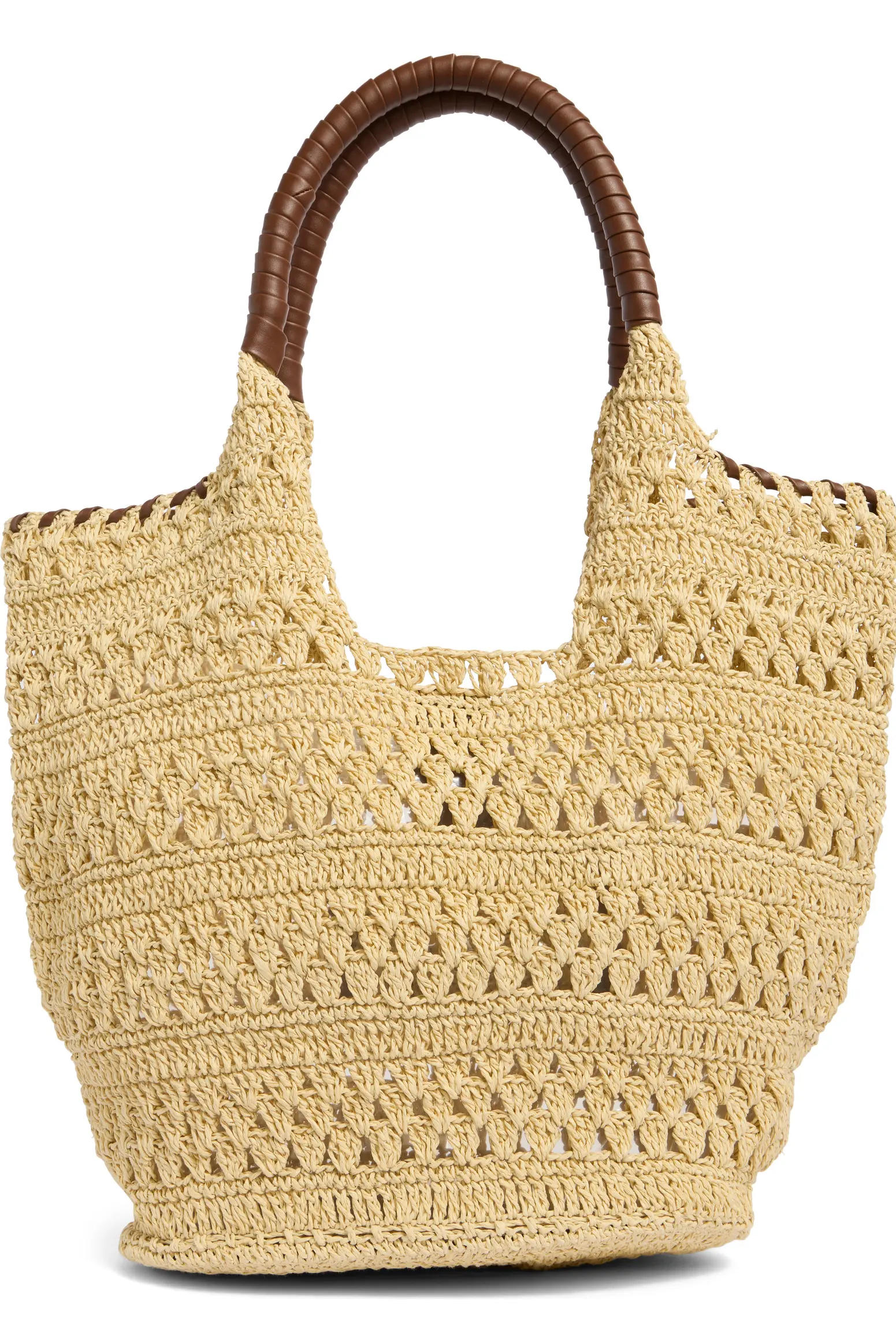 Woven Raffia Tote Bag