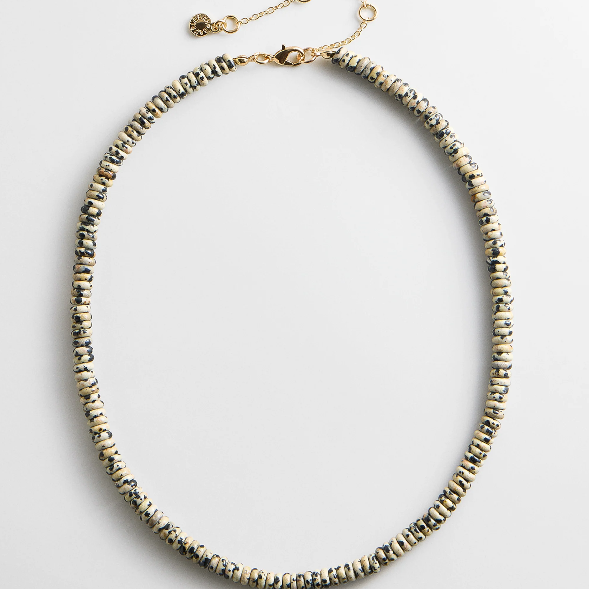 Amaris Semi-Precious Beaded Necklace - 6mm/Dalmatian Jasper