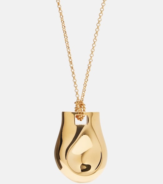 Keefe 18kt gold-plated pendant necklace