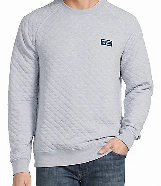 Quilted Traditional Fit Logo Patch Sweatshirt