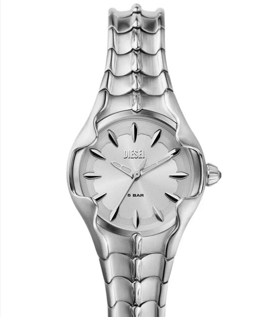 Women's Vert Three Hand Silver-Tone Stainless Steel Watch 32mm