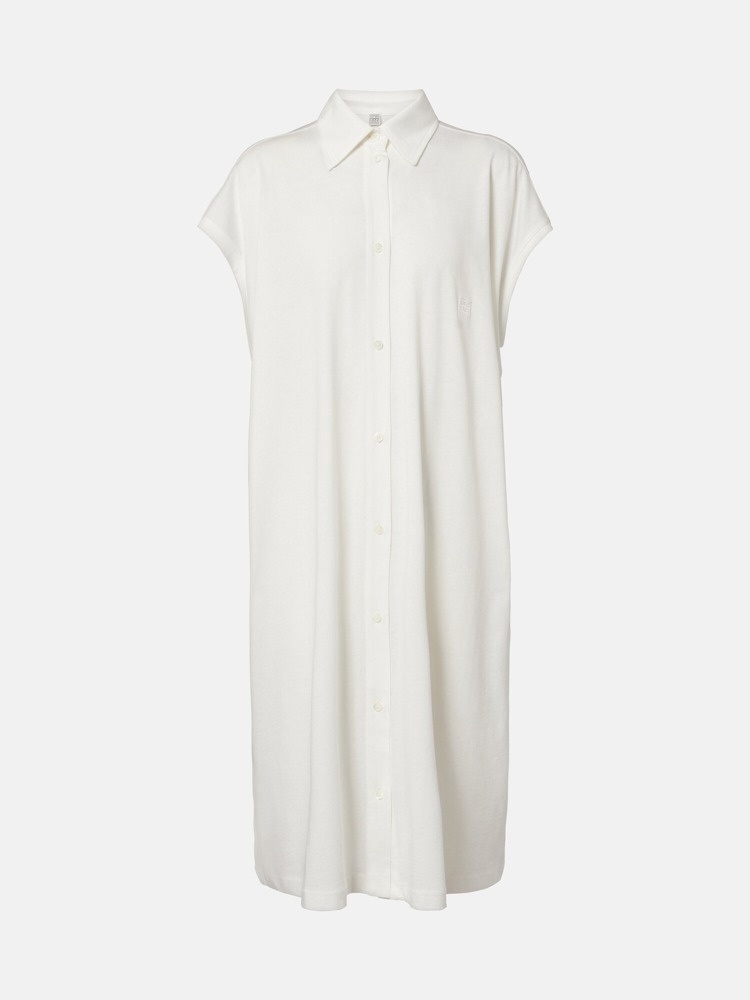 Cotton jersey shirt dress