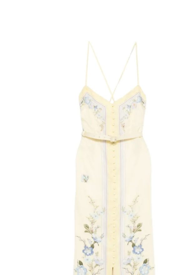floral-print midi dress