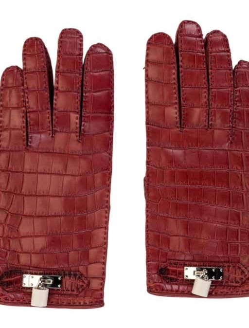 Hermès Alligator Soya Gloves