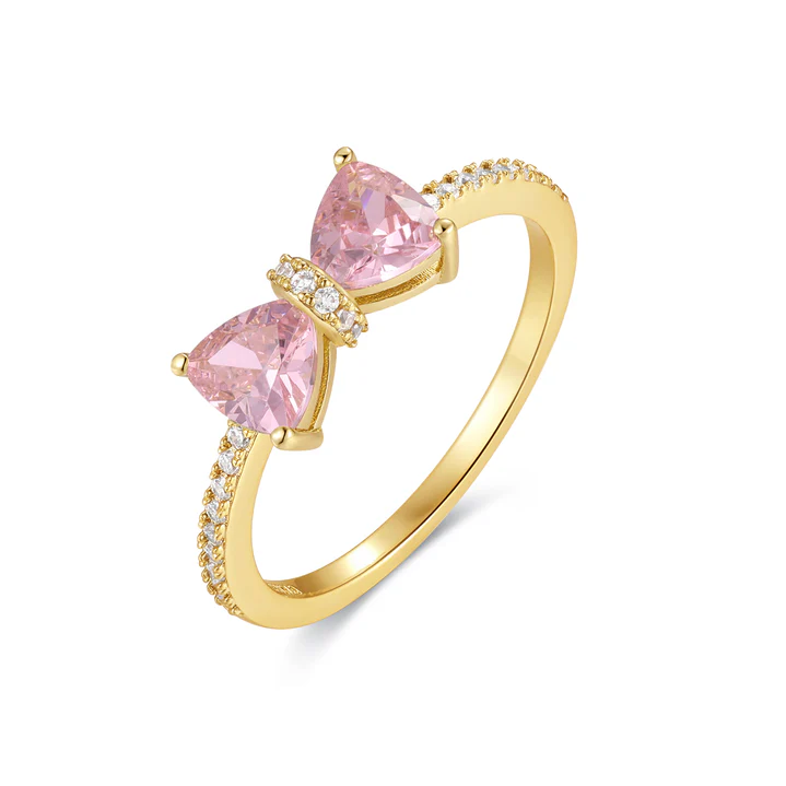 Custom Birthstone Bow Ring