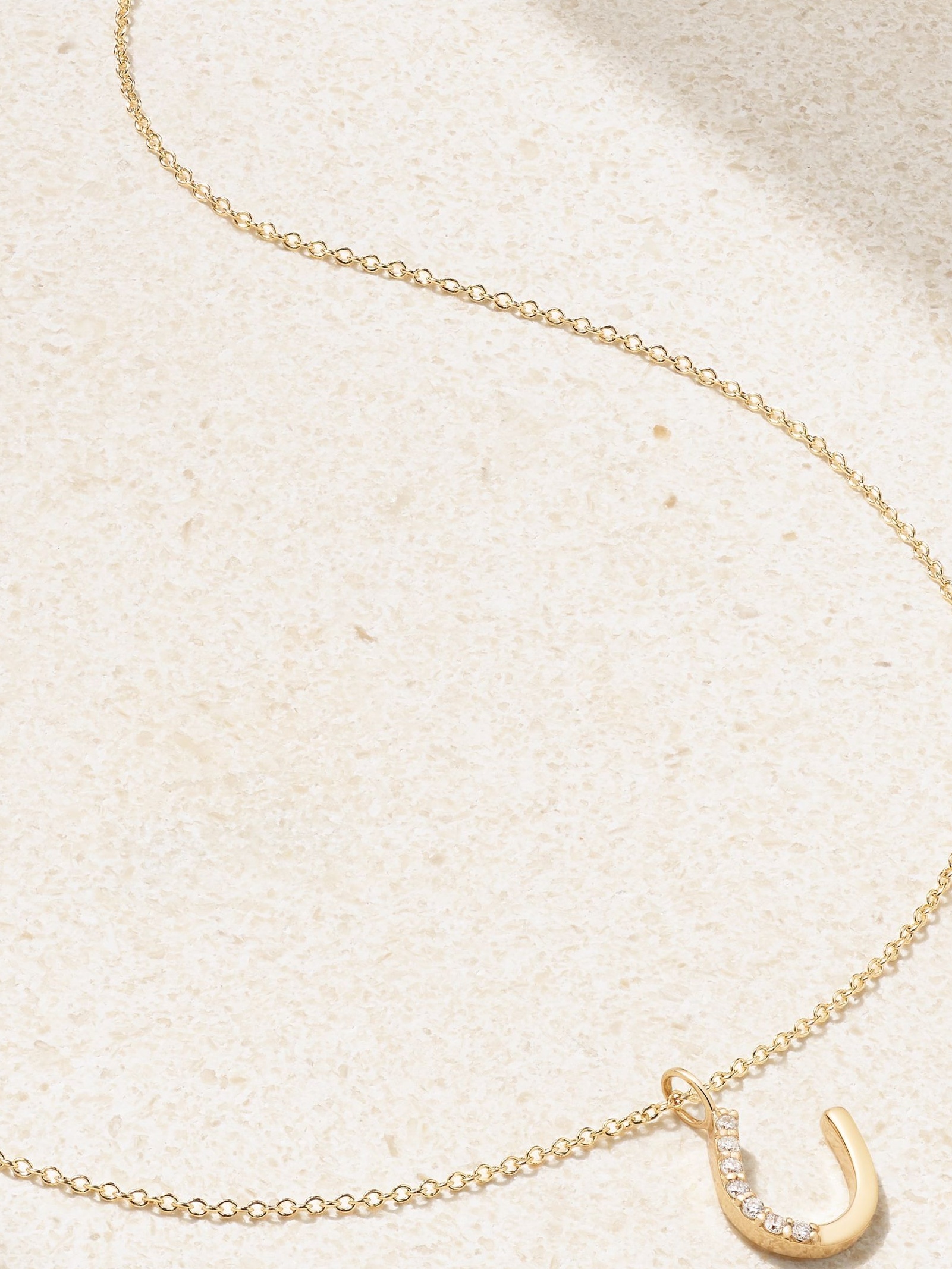 14-karat recycled gold diamond necklace