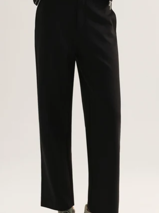 Weekend Cotton-Blend Straight-Leg Pants