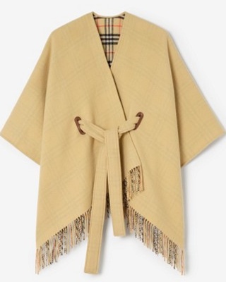 BURBERRY WOOL TAY CAPE