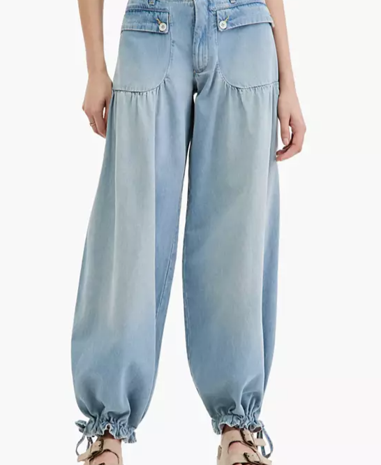 Women's We The Free Lotus Tie Hem Balloon Jeans