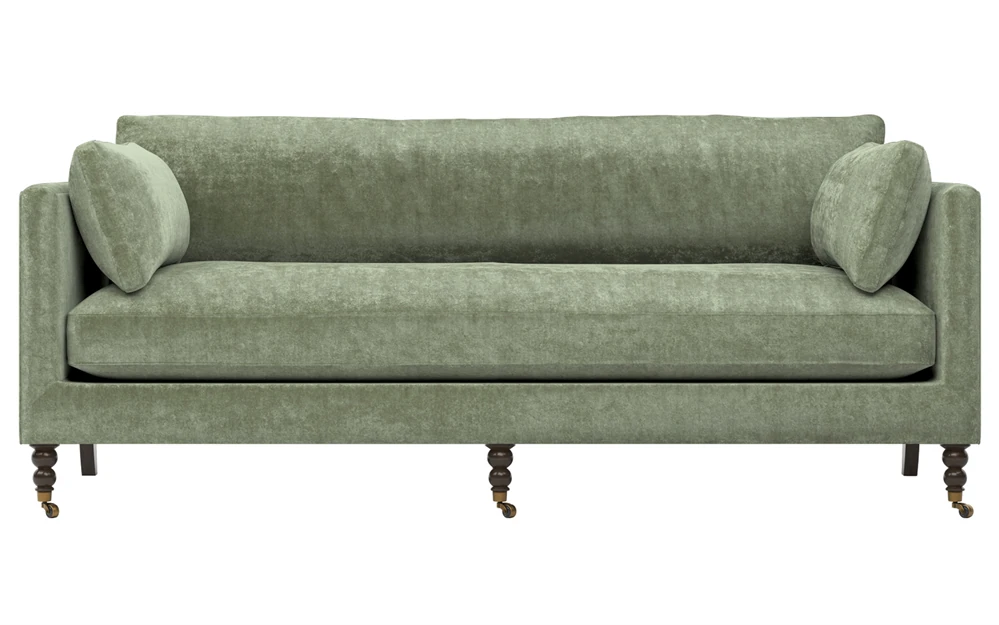 Madeline Sage Green Velvet Sofa - 84"