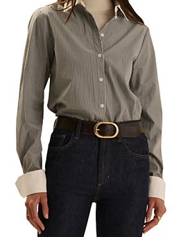 The Cuffed Statement Cotton Shirt