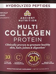 Multi Collagen Protein, Hydrolyzed Peptides, Unflavored, 40 Servings
