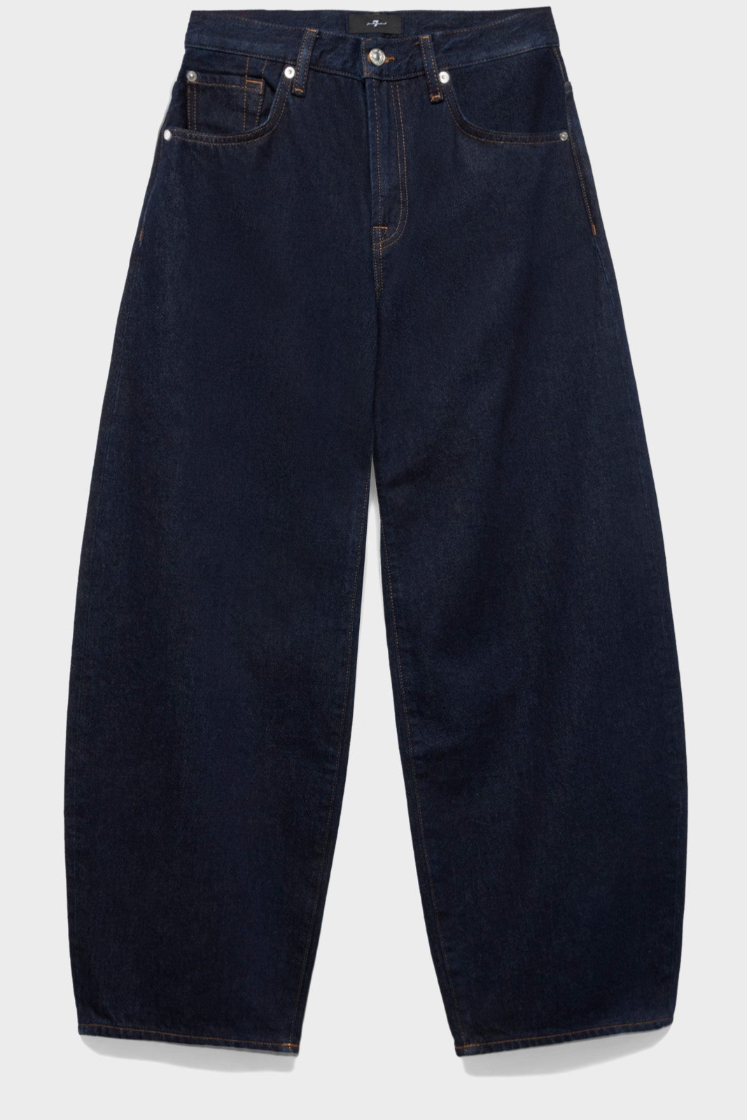 7 FOR ALL MANKIND BONNIE CURVILINEAR in Denim Iron Blue