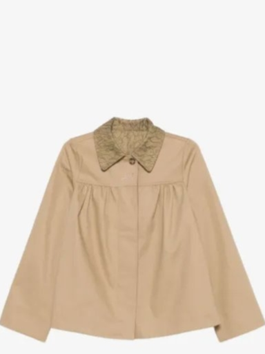 Mini Mercedes reversible lace-collar jacket