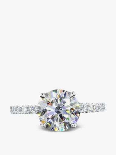 14K white gold diamond ring